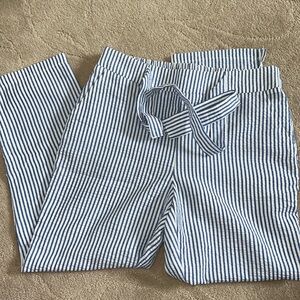 BRAND NEW!!! Blue and white Capri pants